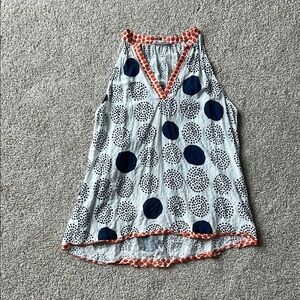THML Polka Dot Sleeveless Top - Navy and White